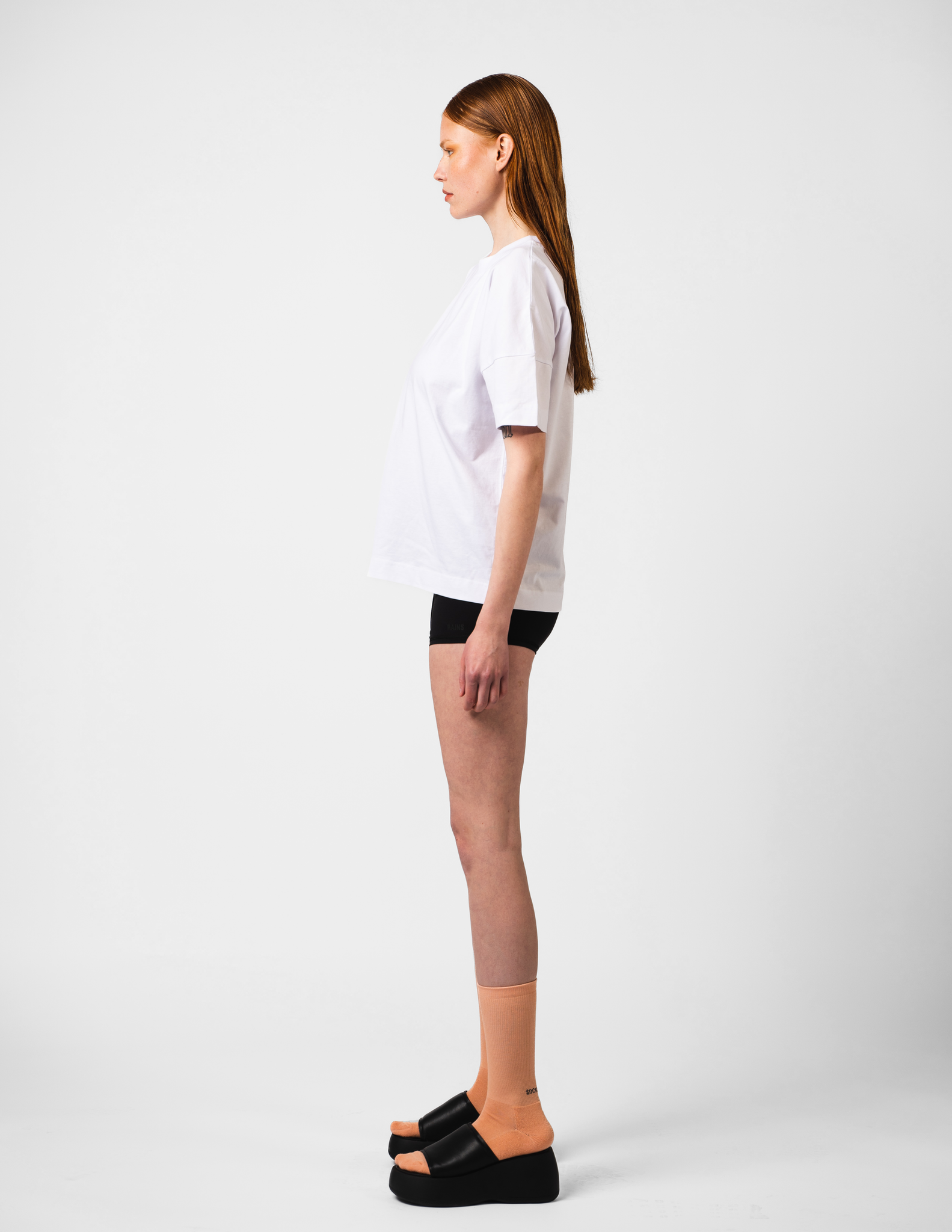 THE UNISEX OVERSIZED HIGH NECK T-SHIRT WHITE