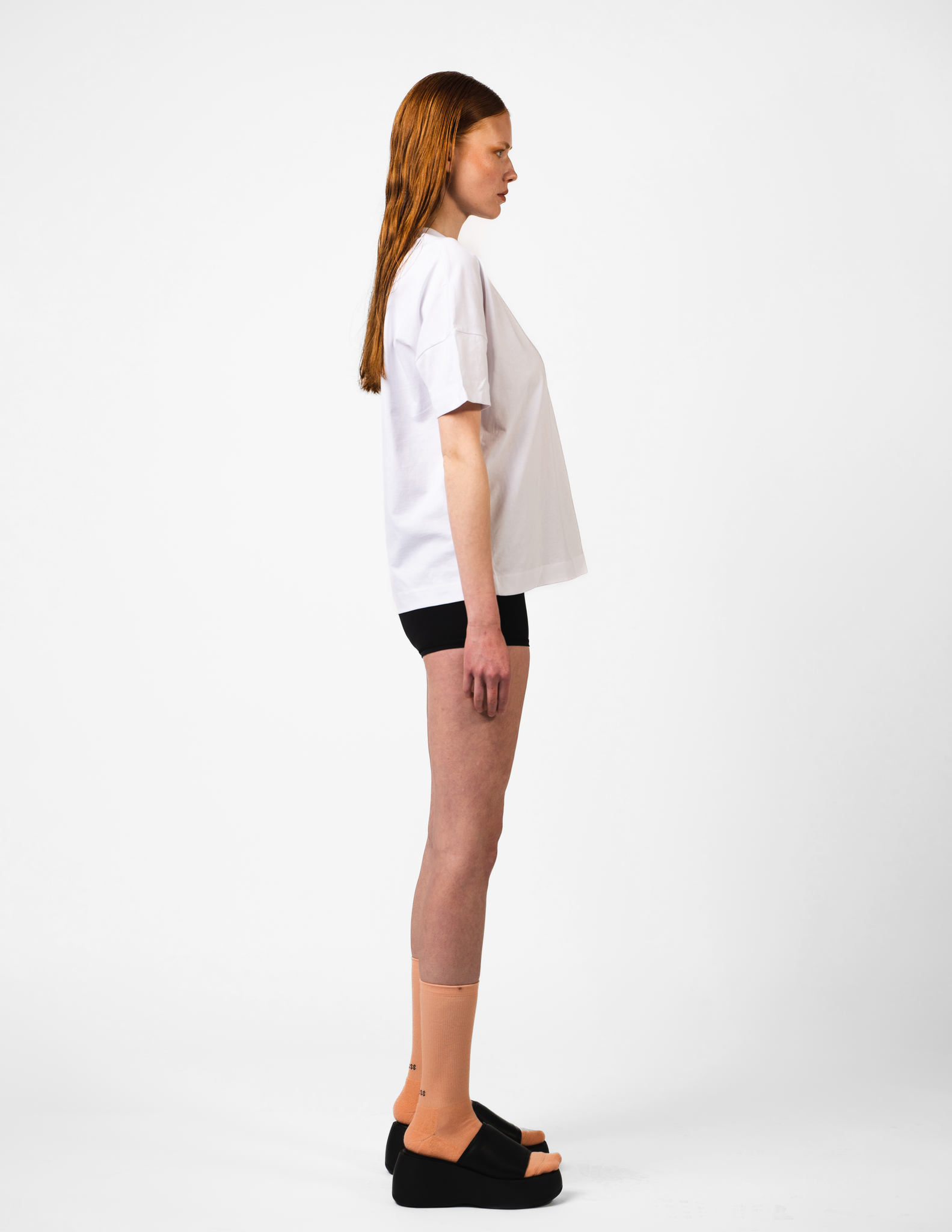 THE UNISEX OVERSIZED HIGH NECK T-SHIRT WHITE